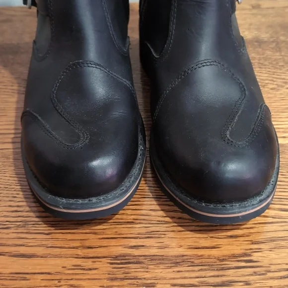 XElement Mens Black Leather Ankle Boots Size 10.5 - Picture 8 of 12